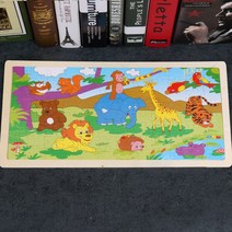 어린이 퍼즐 원목 테두리 24편 96편 밑그림 퍼즐 만화 조교 익지 노점 완구 도매, 96개 스타일 3