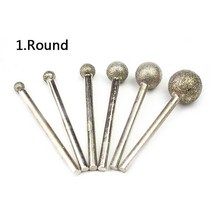 오캄라곰 드릴비트 화강자동차콘솔쿠션 다이아몬드 그라인딩 휠용 타일면치기 5 개 dremel 로타리 버 라우, 01 No1 Round