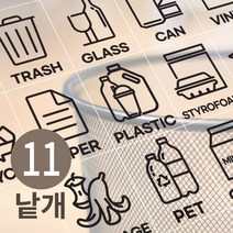 재활용스티커 분리수거스티커 (낱개) 11종 투명PET 쓰레기스티커 심플 모던 디자인, 5. CAN (캔)