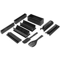 김밥마는기계 삼각 김밥 틀 싸기 만들기 10 개/대 일본 스시 메이커 장비 쌀 공 케이크 롤 금형 다기능 홈 DIY 도구, 02 10Pcs set Black