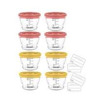 베베락 엘파 밀폐 이유식용기 120ml 180ml 240ml 280ml(4+4개입), 엘파120ml, 머스타드(4P)피치핑크(4P)