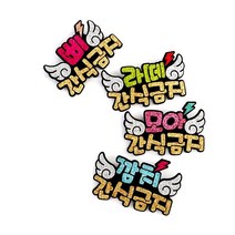 더제이핸즈 반려동물 번개날개 [3글자][이름+간식금지] 강아지 네임핀, 그린+이름3글자+M(10CM)+집게핀