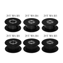 모터풀리 3d 프린터 gt2 들러 타이밍 1620 휠 보어 35mm 알루미늄 기어 폭 6mm 3d 프린터 부품 reprap 부품, t 없는 20t b5 w6