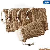 바디 브러시 샤워 타월 타올 등밀이 10 개대 sisal 대마 비누 가방 라미 메쉬 비누 보관 가방 거품 제조기 거품 거품 그물 비누 가방 홀더 욕실 용품, 039x14cm