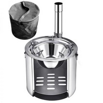 캠핑 화목난로 야외 취사기구 전원주택 피크닉 불멍 스토브 소각로, 숯불과 장작불 겸용+수납가방