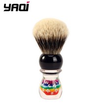 구렛나루 수염 yaqi 26mm lucky dice two band 오소리 hair mens shaving brush holder, 없음