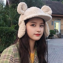 홀리지 프란 귀여운 겨울 뽀글이 방한 귀달이 모자
