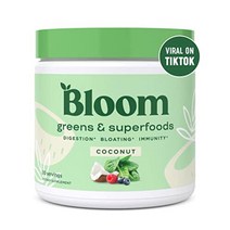 Bloom Nutrition Green Superfood | 슈퍼 그린 파우더 주스 및 스무디 믹스 | 완벽한 자연 식품 (유기농 스피루리나 클로렐라 밀 그라스) 프로바이오틱, 30 Servings (Pack of 1), Mango