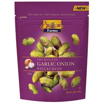 정품 Setton Farms 천연 시즈닝 피스타치오 알갱이 소금 및 후추 껍질 없음 GMO 프리 인증 글루텐 프리 비건 코셔 141.7g(5온스) 재밀봉 가능한 파우치, Garlic Onion_5 Ounce (Pack of