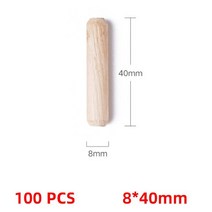 다기능 3 In 1 목공 장부 맞춤 지그 키트 구멍 펀처 포켓 드릴 가이드 로케이터 가구 연결 DIY 도구 375ea07, 04 100pcs 8X40mm