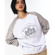 [빠른출고]/프렌다 CUT OUT VINTAGE EMBLEM SWEATSHIRT GRAY