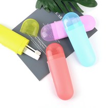 힘찬쇼핑_ 휴대용 여행용 어린이집칫솔케이스 구강용품세트 양치통 치솔치약보관통 단체선물용 유치원생일 아기 답례품, 빨간색