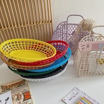 간식바구니 과자바구니 사탕바구니 플라스틱 미니 빵, 레드