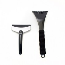 자동차 눈제거기 성에제거기 차량용 제설기 성애 서리 얼음 유리 눈치우기 스크래퍼 겨울용품, 소프트핸들 스크래퍼(블랙), 1개