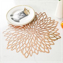 북유럽풍 테이블 플레이팅 데코 매트 플라워, 브론즈