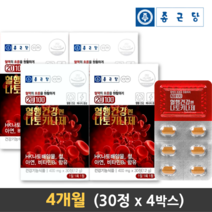 혈행개선 영양제 낫토키나제 30정 종근당 나토키나제 혈행 건강 도움, 4개월분
