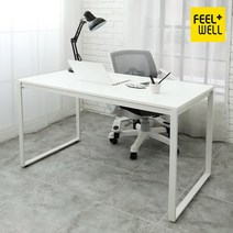 필웰 스틸프레임 스퀘어 책상 1200x600 DVX DK9625, 화이트상판