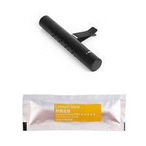 공기청정기 차량 차량용 자동차 공기 청정기 리필 아로마 테라피 스틱 자동 향수 벤트 클립 향기 고체 풍미 냄새 교체, [15] 1Pc Lemon set