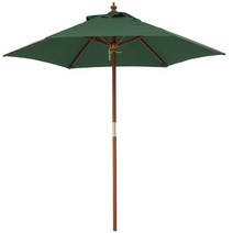 [풀물정원] 우드 파라솔 2.1m 그린