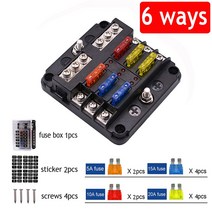 자동차 보트 트럭에 대 한 LED 표시기와 6 웨이 12 웨이 블레이드 퓨즈 블록 12V 퓨즈 박스 홀더, 6 way
