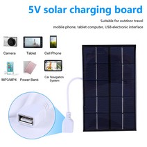태양광 풍력 자가 발전기 태양 전지 패널 야외 5W 5V 휴대용 충전기 폴리 실리콘 여행 DIY 발전기 전화, 한개옵션0