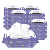 숨 프리미엄 물티슈 100매x25팩 (캡형), 25팩, 100매