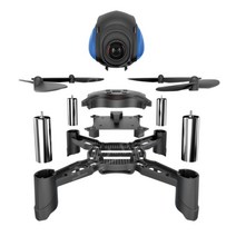 입문 드론 DIY 어셈블리 quadcopter 대 드론 WIFI 고정 고도 항공 사진 미니 원격 제어 장난감 교육 세트, WIFI 항공 사진, 01.파란색