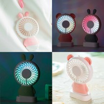 JZ LED 스마트 선풍기 곰 토끼캐릭터, 토끼, 랜덤발송