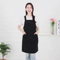 클린유니폼 식당 방수 주방 서빙 미용실 서빙용 단추형 포그니 앞치마, 중