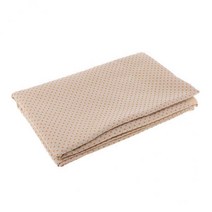 QDY 미끄럼 방지 미끄럼 방지 고무 처리 스웨이드 원단 DIY 쿠션 러그 천 3개, 설명, 베이지