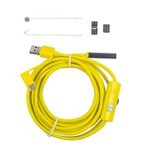 스마트폰내시경 카메라 산업용 배관 하수구 usb endoscope micro usb and type c 내시경 otg android phone 7mm 방수 뱀 6 조정 가능한, 10m, 7mm 옐로우