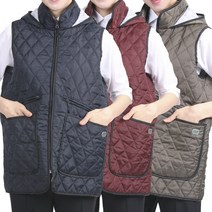 누빔 모자 조끼 앞치마 깔깔이 큰 두꺼운 기모 RM02, RM02 검정S