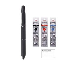 미쓰비시 연필 3 색 볼펜 제트 스트림 EDGE3 엣지 3 0.28mm SXE3-203-28 + 대체 심 3 개 세트 (블랙)