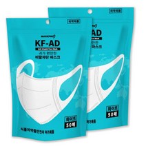마스크프로 KFAD 비말차단 새부리형 마스크 대형 100매 화이트, 1개
