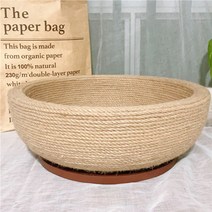 삼줄 고양이 스크래쳐 면줄 스크래처 기둥형 수직 삼중 보울, 그릇 45cm