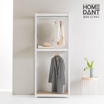홈던트하우스 드레스룸 행거 800x600x2100 3단(봉2), 블랙