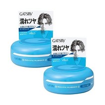 개츠비 무빙 고무 쿨 습식 남성 스타일링제 헤어 왁스 세트 80그램(x2), 80グラム (x 2)