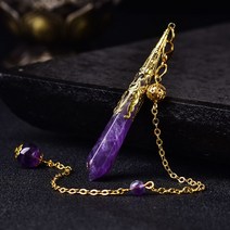 다우징 수맥 찾기 탐지기 찾는법 팬듈럼 수맥 흐름 펜던트 파워스톤 천연 크리스탈 원석, BJ