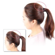 픽앤웨어 여성 볼륨업 옆머리 정수리 볼륨 롱롱헤어뽕 긴머리가발 36cm, 투톤브라운