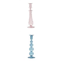 2x 유리 캔들 홀더 스탠드 촛대 식사 크리스마스 장식, 설명한대로
