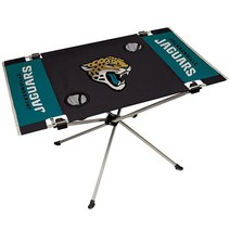 NFL 휴대용 접이식 엔드존 테이블 80 x 52.6 48.3cm(31.5 20.5 19인치) 잭슨빌 재규어, Jacksonville Jaguars_Black-jac