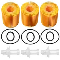 04152-YZZA1 오일 필터 키트 Toyota Aval Camry RAV4 Sienna 용 Lexus ES300H ES350 IS200T RX350 RX450H 3 개 팩, [01] Yellow, Yellow, 3개