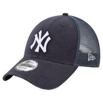 New Era New York Yankees 트러커 모자 조절 가능한 메시 네이비 블루 모자