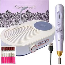 [NailRecipe(네일 레시피)]네일 더스트 집진기 더스트 콜렉터 충전식 무선 필터 부착 강력 흡인력 조용한 디자인 (머신 부착 본체 화이트)