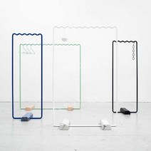 웨이브 행거 옷걸이 코트랙 도어 행잉 북유럽 인테리어 원룸, 주황색-대형