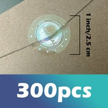 라운드 변조 방지 스티커 투명 지구 패턴 보증 보안 홀로그램, 300pcs