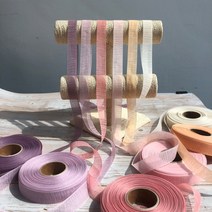 리본끈 샤벳 쉬폰 오간디 리본 선물 포장 청첩장 리본 50yd, 30 mm - 50 yd, 등색