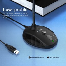 마이크 풀 세트 FIFINE Gooseneck 교육 교실 온라인 회의 비디오 Social APP USB suit for PC 노트북 높이 조절 가능