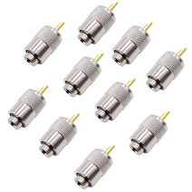10pcs RF 커넥터 UHF 수 커넥터 RG8 RG58 케이블 러그 안테나 커넥터 PL259, 보여진 바와 같이, 하나