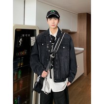 아메리칸하이 스리패치 숏터틀넥데님점퍼